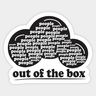 People out of the box black Sticker